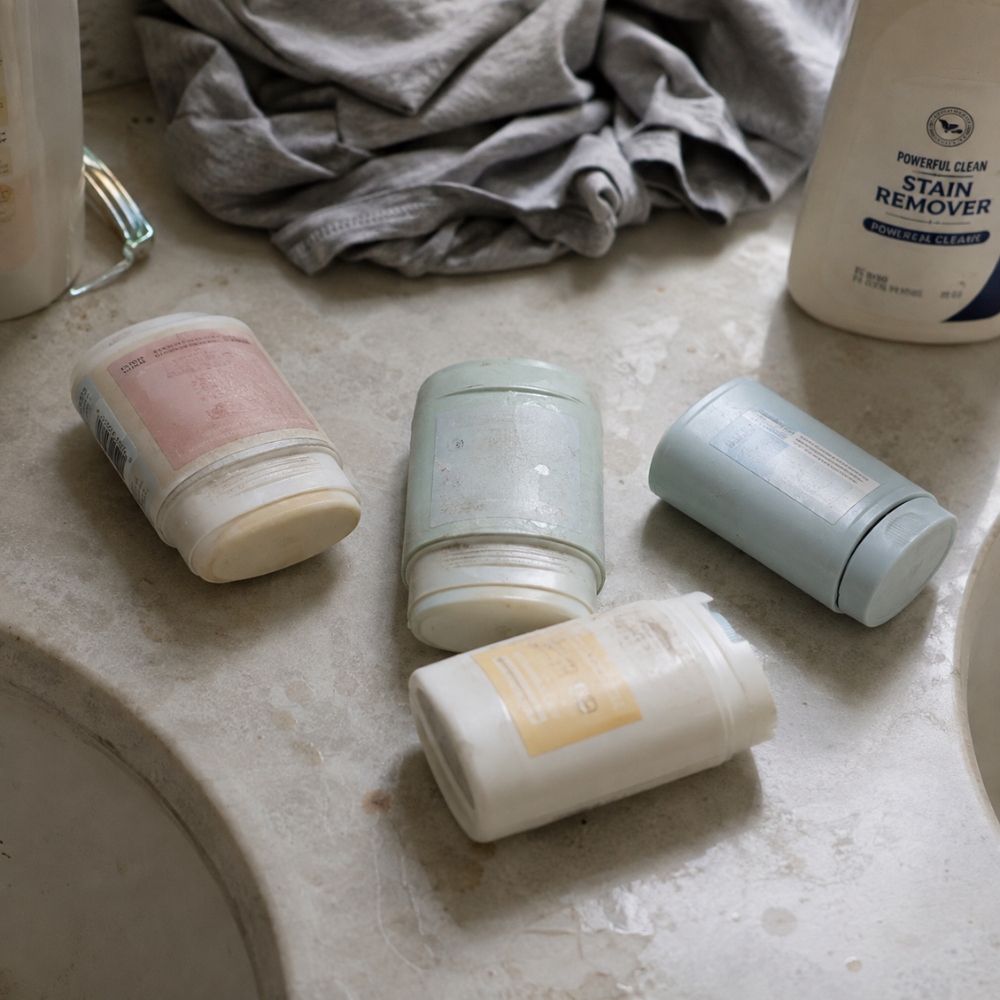 Failed natural deodorants on shelf